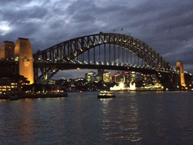 The Sydney Harbour Bridge at night - Rugby Tour 2015